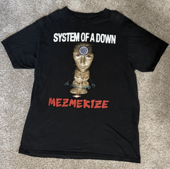 System of a Down Mezmerize Black Graphic Print Cotton Crew Neck Tee, Size M