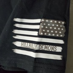 Hillbilly Demons Shirt American Flag black size Large