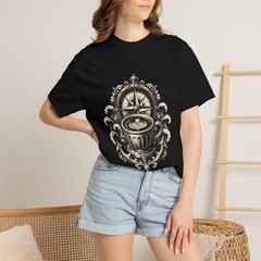 Monochrome Nautical Espresso Compass T-Shirt Graphic