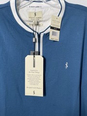 Scott James 1/4 Zip Henley SS T-Shirt Men’s S BossBlue/Chalk SJTS-21014