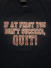 Vintage Y2K Parody Hanes Heavyweight If At First You Don’t Succeed Quit Large
