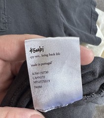 Ksubi Pocket T-Shirt Men’s XL Gray Made in Portugal Drawstring Hem Cotton Tee