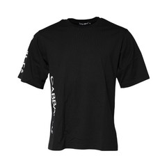 DOLCE & GABBANA T-shirt Black Logo Print Cotton Men Crew Neck IT46/US36/S 750usd