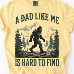 Funny Bigfoot Dad Gidan Tee Sasquatch Father Gift