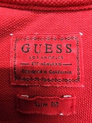 GUESS Men’s Polo Shirt Red Slim Fit XS Logo Patch M02P48 K0B0V0