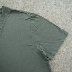 Vince Shirt Mens Medium Gray V Neck Short Sleeve Pima Cotton Casual
