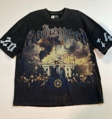 Godspeed V.O.D. 2024 Skeleton White House Graphic T-Shirt Black Wash Size Large