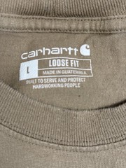 Carhartt Shirt Mens Large Beige Sleeveless Cutoff Pocket Workwear Loose Fit K87