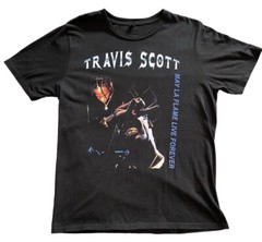 RARE Travis Scott Rodeo Era 2015 North America Tour Shirt Original Medium Flame