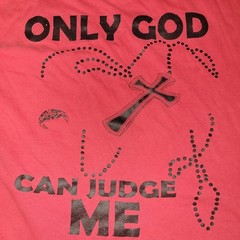 Y2K Gemrock Only God Can Judge Me T-Shirt Men’s Size 3XL Red
