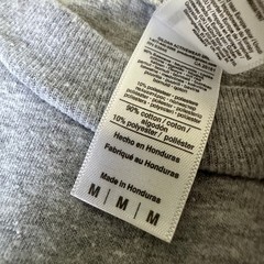 American Apparel Long Sleeve T-Shirt Mens Medium Grey Crew Neck Basic Cotton