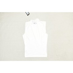 Under Armour Men’s HeatGear Compression Mock Neck Sleeveless Shirt White Sz XL