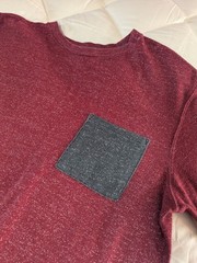 Quiksilver Men’s Medium Marled Burgundy Pullover Sweatshirt Long Sleeve Pocket