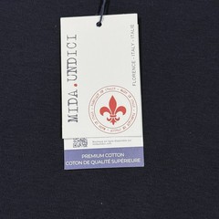 MIDA Undici Premium Cotton T-Shirt Men’s M Navy Blue Made in Italy NWT