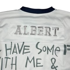 Vintage platinum fubu fat Albert football jersey
