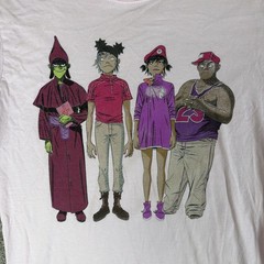 Gorillaz Shirt Adult S Light Pink 2022 North American Tour Double Sided Band Tee