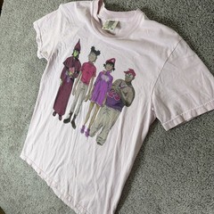 Gorillaz Shirt Adult S Light Pink 2022 North American Tour Double Sided Band Tee