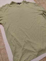 Robert Barakett Men XXL Shirt Sage Green 100% Pima Cotton Crew Neck Short Sleeve