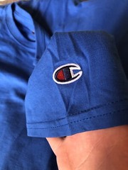 Bulk Lot Of 36 New Champion 100% Cotton T-Shirt T425 Royal Blue Tagless SMALL
