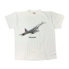 Vintage Concorde Air France Plane Flight Graphic T-Shirt Size M