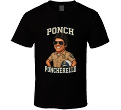 Chips Retro Police Tv Show Frank Ponch Poncherello Caricature T Shirt