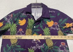 CROWN ROYAL Size S Mens s/s button up tropical pattern shirt Hawaiian Shirt