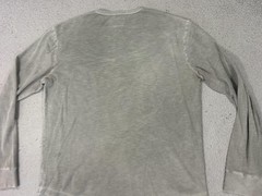 Flint And Tinder Henley Shirt Men XL Gray Waffle Knit Long Sleeve USA Base Layer