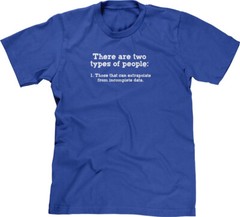 Two Kinds of People Incomplete Data Nerd Geek Joke Funny Humor Meme Mens Tee