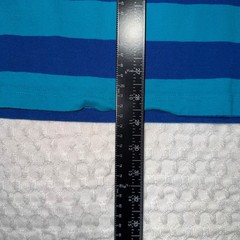 Vintage Tommy Jeans Mens XL Blue Striped Short Sleeve Script Boxy Logo T-Shirt