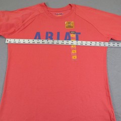 Ariat Rebar Shirt Womens Large Coral Long Sleeve Logo Pre Shrunk Cotton Tee