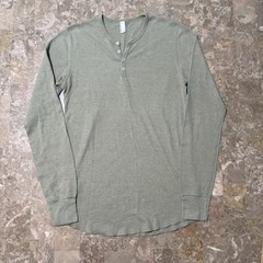 American Apparel Henley Mens Medium Sage Dexter Morgan Long Sleeve Kill Costume