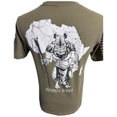 Grunt Style Military T-Shirt Men’s Size Medium M Beige Djibouti Africa