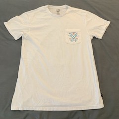 BILLABONG Estd 1973 Surf/Palm Tree Logo White Men’s Small Surf Skate Cool!