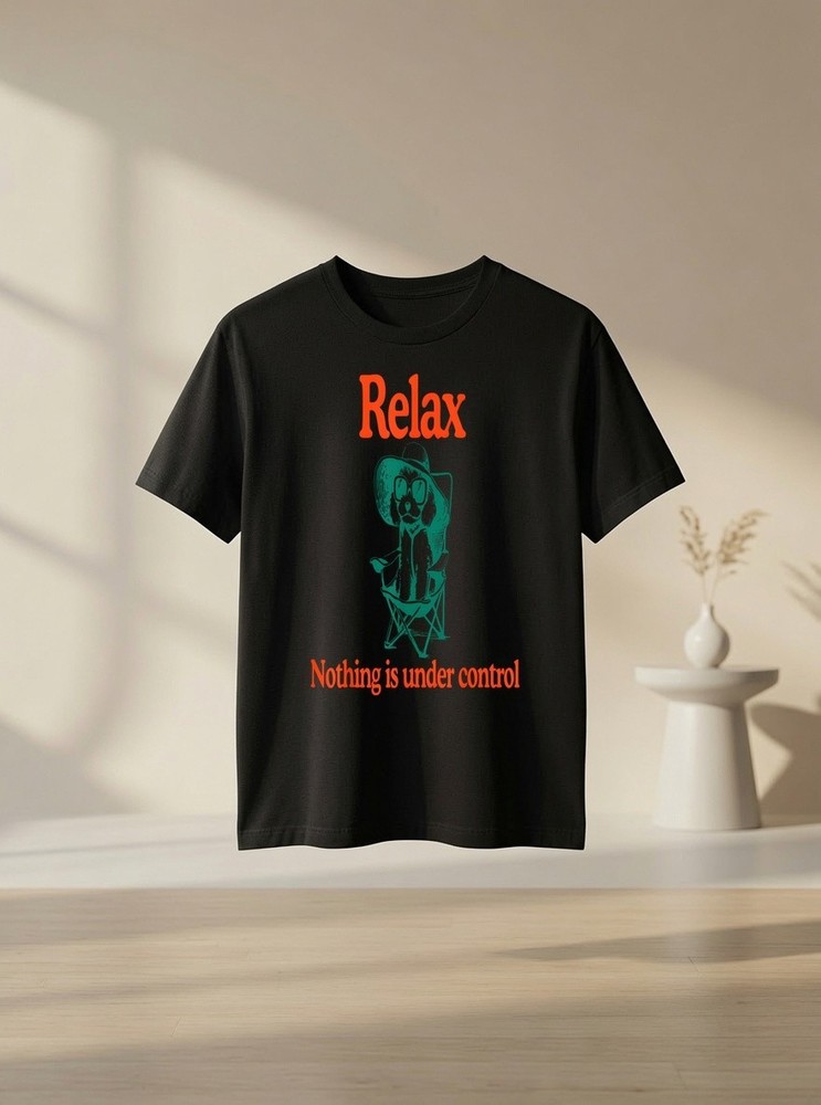 Relax Nothing is Under Control Funny Chill Maltipoo Vintage Graphic Tee Gift