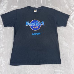 Vintage Hard Rock Cafe Shirt Adult XL Black Aspen Tee USA Made 90s Y2K Retro