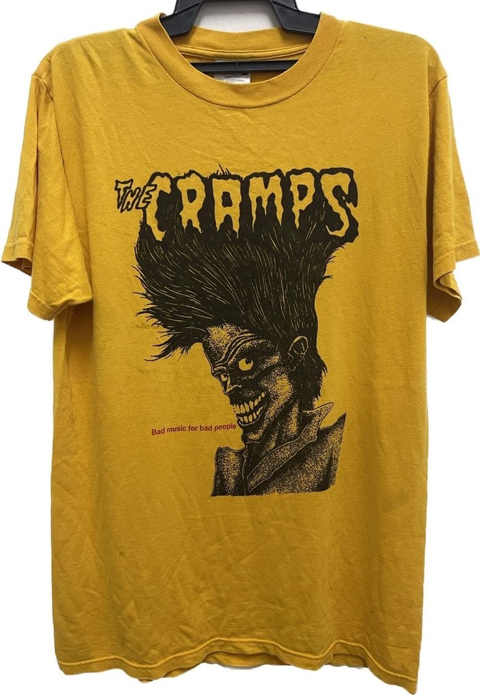 The Cramps Bad Music For Bad People Gold T-shirt Short sleeve S-5XL PD1724