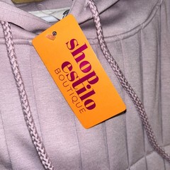 NEW Bucket List Hoodie Womens Medium Lavender Purple Pleated Hooded Sweatshirt