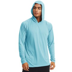 Men’s UPF 50+ Hoodie Long Sleeve Sun Protection T-Shirt Outdoor Performance Tops
