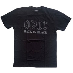 Men’s AC/DC Back In Black T-shirt Large Black