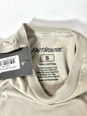 NWT Small Fasthouse Logo Tee, Light Grey Beige Purveyor Of Good Times