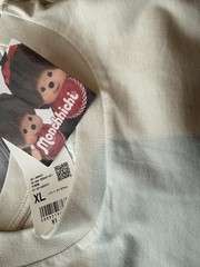 UNIQLO X Monchhichi T-Shirt Natural Color Relax Fit Japan XL nwt