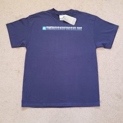 NWT Vintage Y2K Nike There Is No Finish Line Size Large Mens Navy Blue T-Shirt