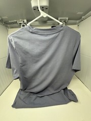 Adidas M Axois Tee 2.0 Men Small Silver-Violet Pinstripes