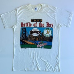 Vintage 1989 Battle of the Bay World Series T Shirt MLB USA Large