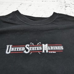 7.62 Design Shirt Mens Medium Black US Marines Power & Glory Sword Graphic Tee