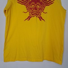 Bruce Lee x Shoe Palace T-Shirt Mens Large Yellow Short Sleeve Dragon Logo