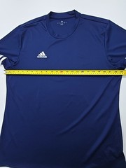 Adidas Men’s T-Shirt Navy Climalite Triple Stripe Size XL Condition New