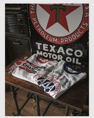NON STOCK Hot Rod Crewneck Tee Shirt Moto Biker T-Shirt Heavyweight Retro TShirt