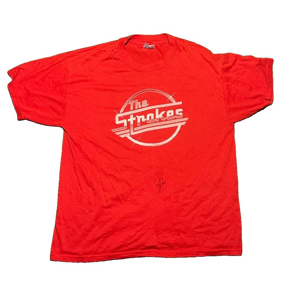 Vintage The Strokes T-shirt Red Magna Logo Large