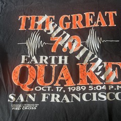 San Francisco Bay Area Earthquake T-Shirt I Survived The Great Quake 1989 Sz XL